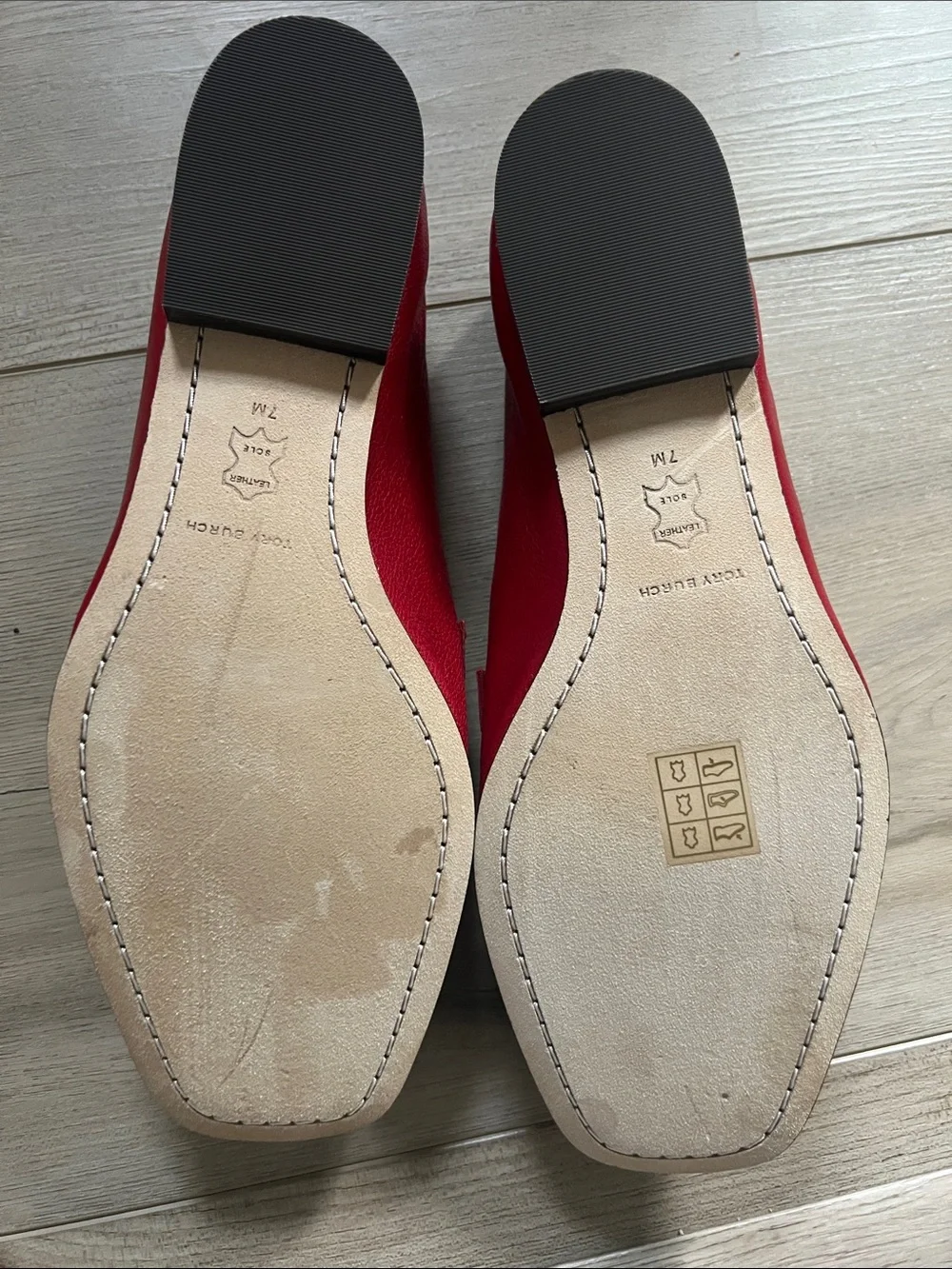 Tory Burch Red Leather Men's Bit Loafers